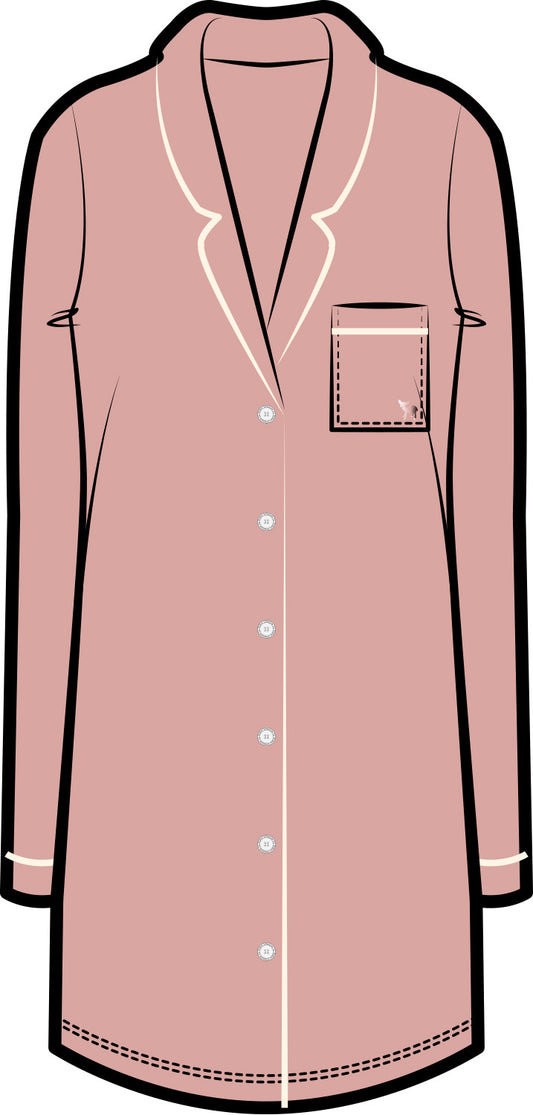 Gracie Sleep Shirt Dress | Daydream Pink