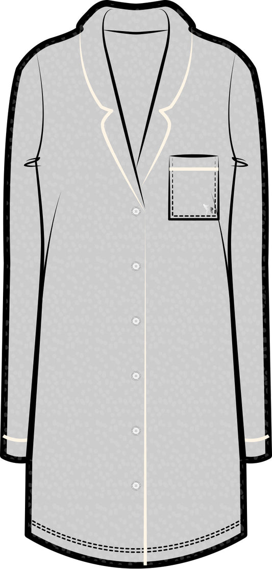 Gracie Sleep Shirt Dress | Pebble Grey