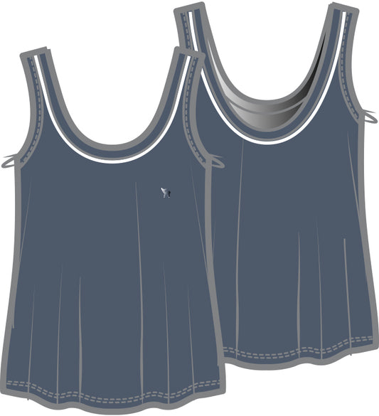 Ella Relaxed Tank Top | Gray Dawn