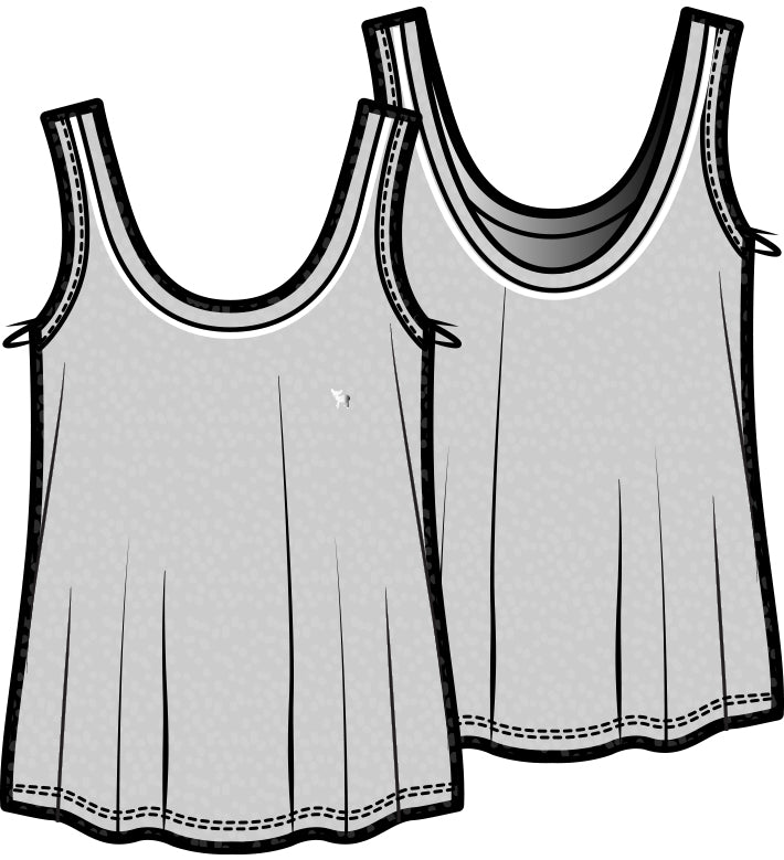 Ella Relaxed Tank Top | Pebble Grey
