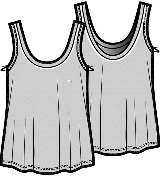 Ella Relaxed Tank Top | Pebble Grey