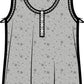 Riley Relaxed Henley Sleep Tank | Light Grey