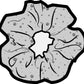 Daisy Scrunchie | Allover Print Light Grey