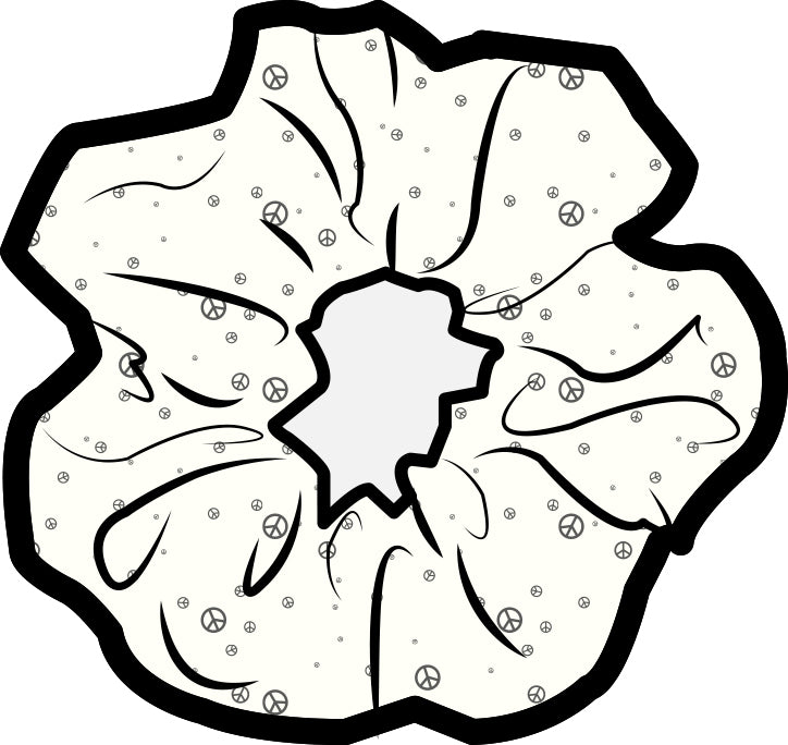 Daisy Scrunchie | Allover Print Ivory