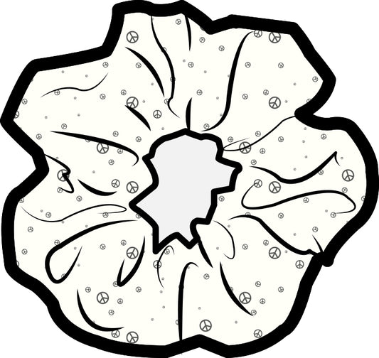Daisy Scrunchie | Allover Print Ivory