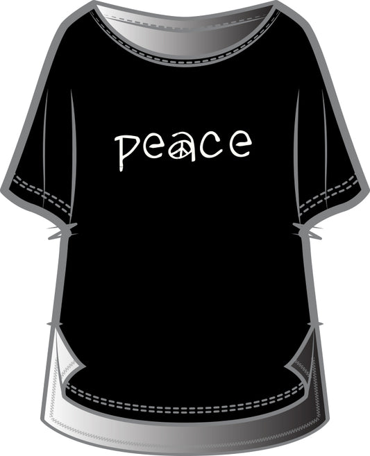 Lola Ballerina Neck Tee with Side Slits | Black