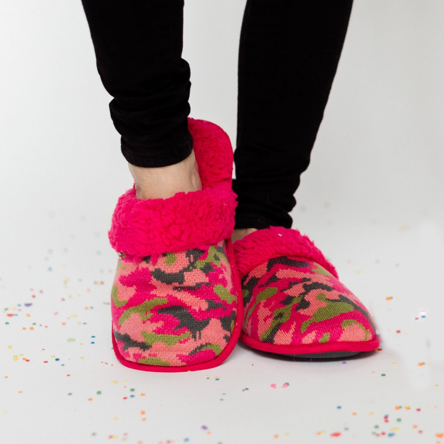 Bright Slide Slippers - Camo Pink