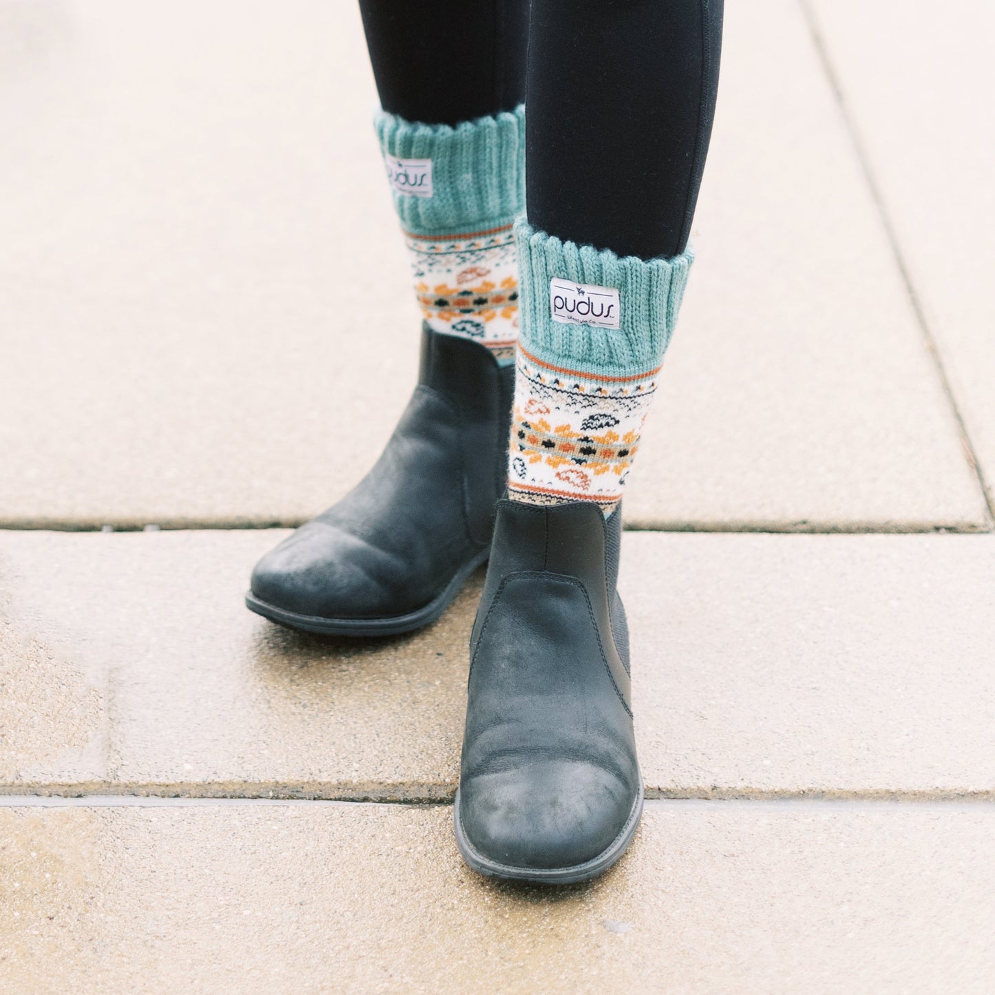 Autumn White Boot Socks Adult Short