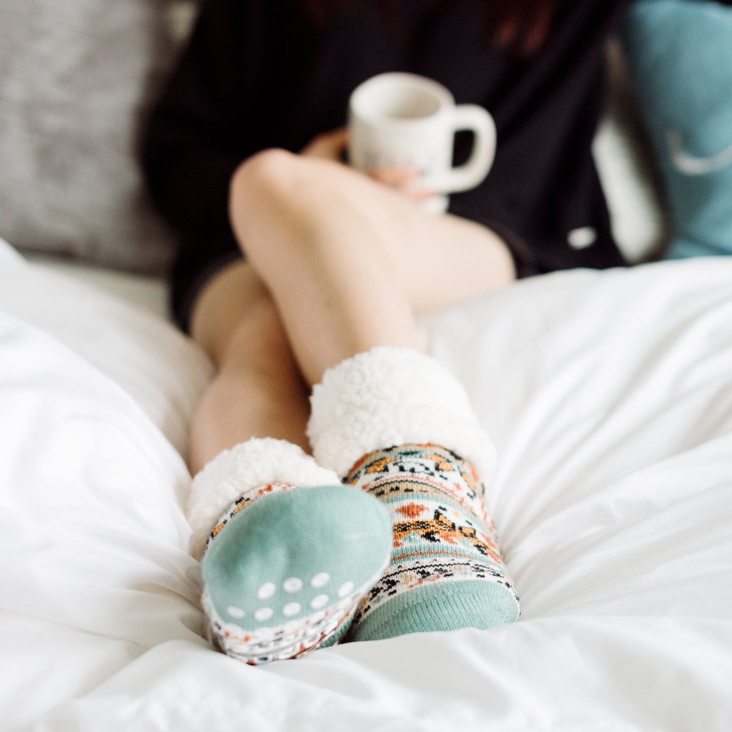 Autumn White - Classic Slipper Sock