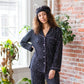 Korrah Pajama Shirt | Black with Cloud Dots