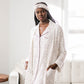 Dahlia Belted Kimono | Cloud with Black Dots