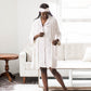 Dahlia Belted Kimono | Cloud with Black Dots
