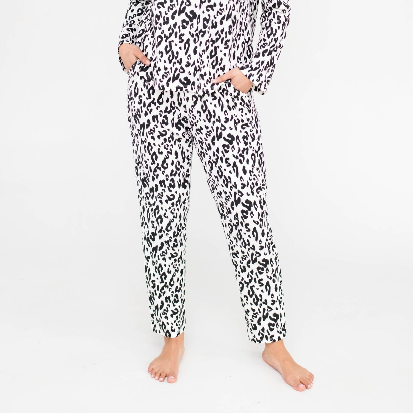 Sienna Sleep Pants | Ivory Animal Print