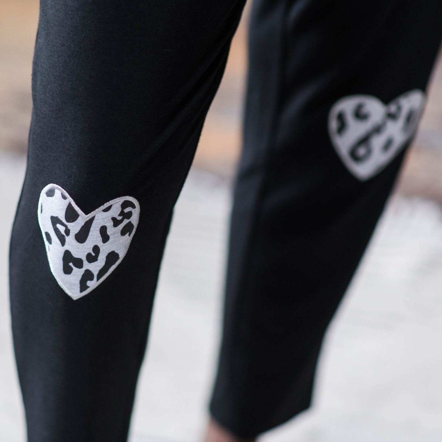 Sienna Sleep Pants | Black Animal Print Patch