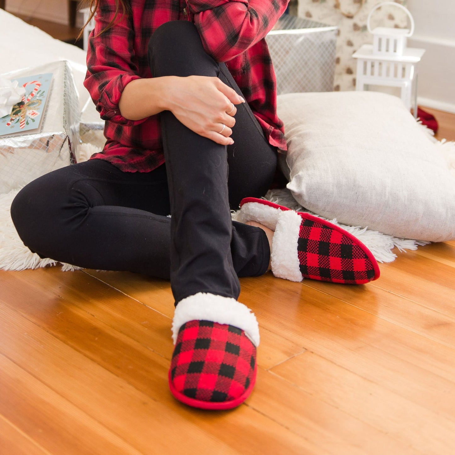 Indoor Sole Recycled Slippers - Lumberjack Red