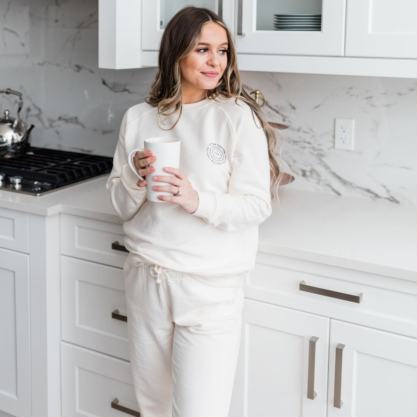 Mila Human Crew Neck Sweatshirt | Cloud
