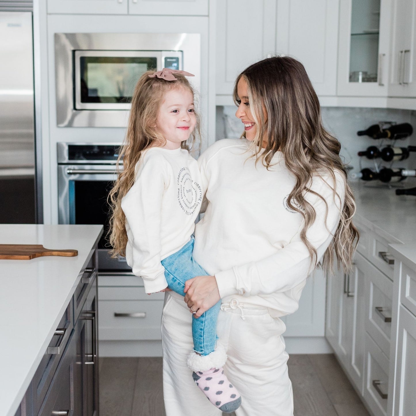 Kids | Mila Human Crew Neck Sweatshirt | Cloud