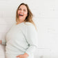Darin V-Neck 3/4 Sleeve Sweatshirt | Dew Drop