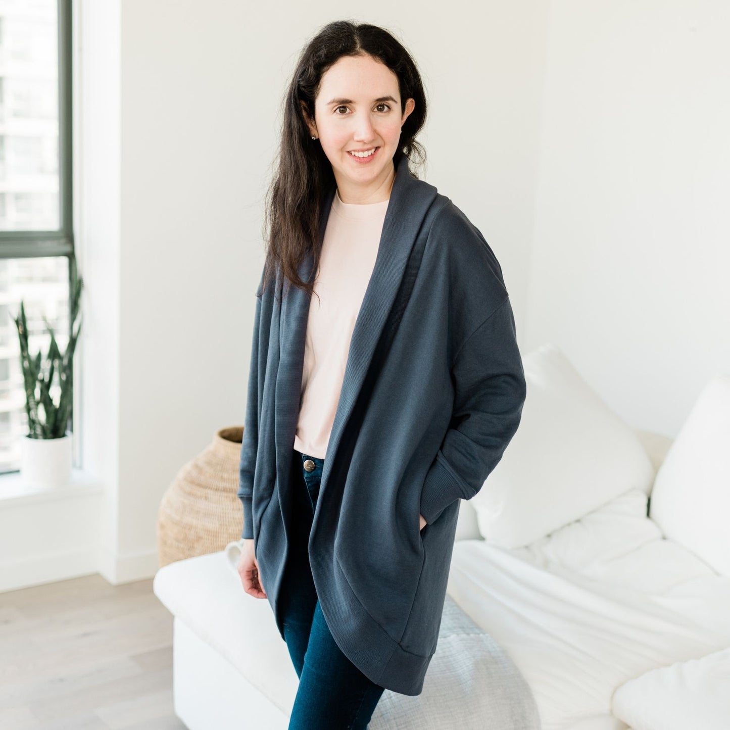 Florence Easy House Cardigan | Gray Dawn