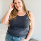 Nikki "Joy" Boxy Scoop Tank | Gray Dawn