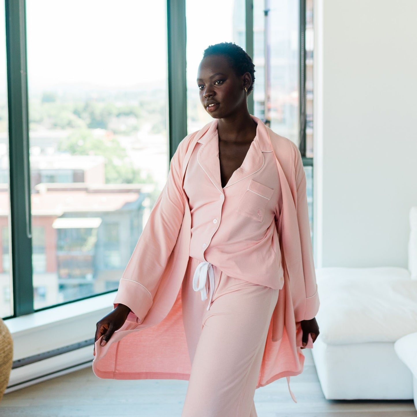 Dahlia Belted Kimono | Daydream Pink