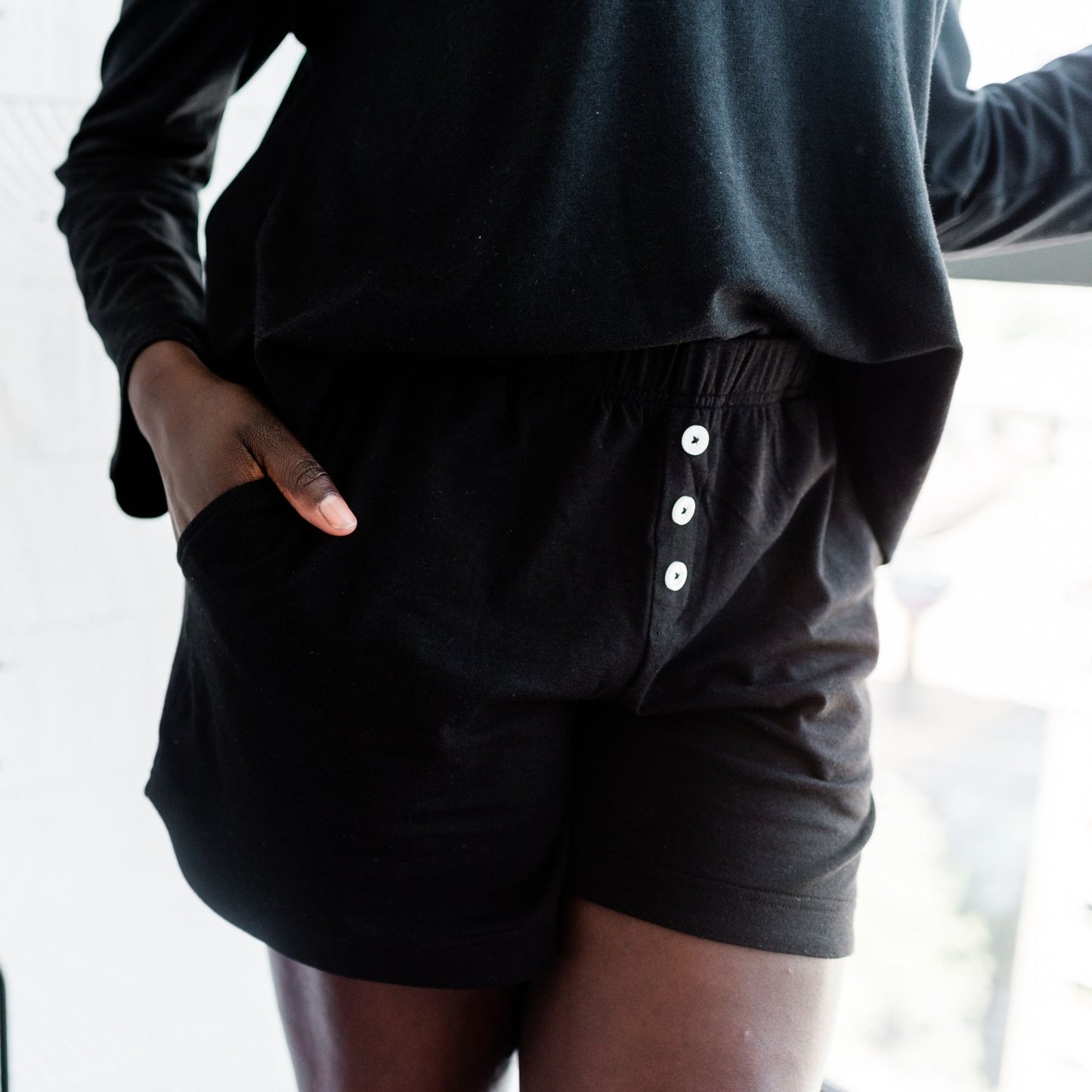 Brooklyn Sleep Short | Black