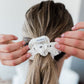 Daisy Scrunchie | Allover Print Ivory