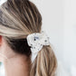 Daisy Scrunchie | Allover Print Ivory