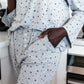Sienna Narrow Leg Sleep Pant | Light Grey Allover Print