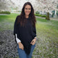 Pudus Women's Soft Faux Cashmere Poncho Sweater - Use as a Coat, Cape, Shawl, Wrap, or Blanket Poncho Black Poncho