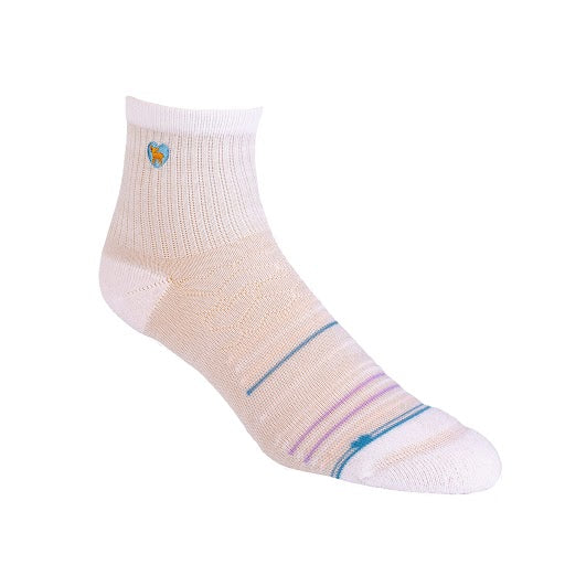 Seaside Grey - Bamboo Uptown Quarter Crew Socks