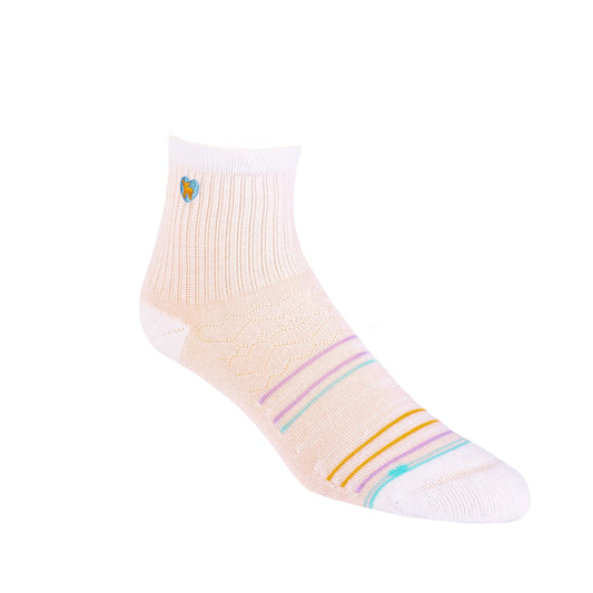 Seaside Pink - Bamboo Uptown Quarter Crew Socks