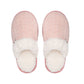 Indoor Sole Recycled Slippers - Pink Chenille