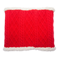 Pudus Cable Knit Winter Infinity Scarf, Fleece-Lined Neck Warmer Circle Snood Cable Knit Red - Snood