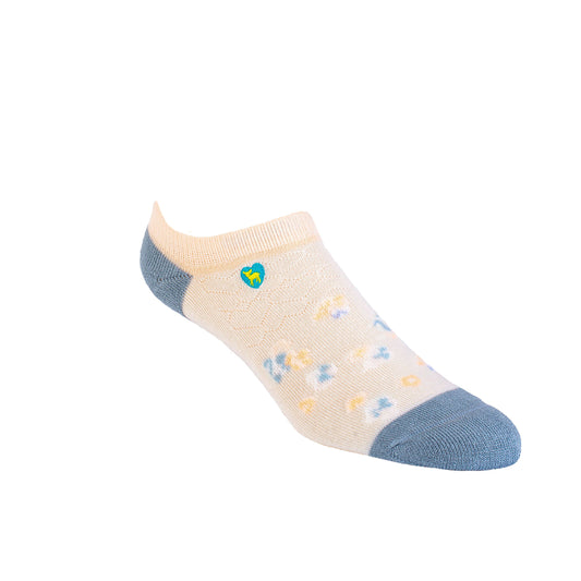 Spring Blossom Blue - Bamboo Ankle Socks