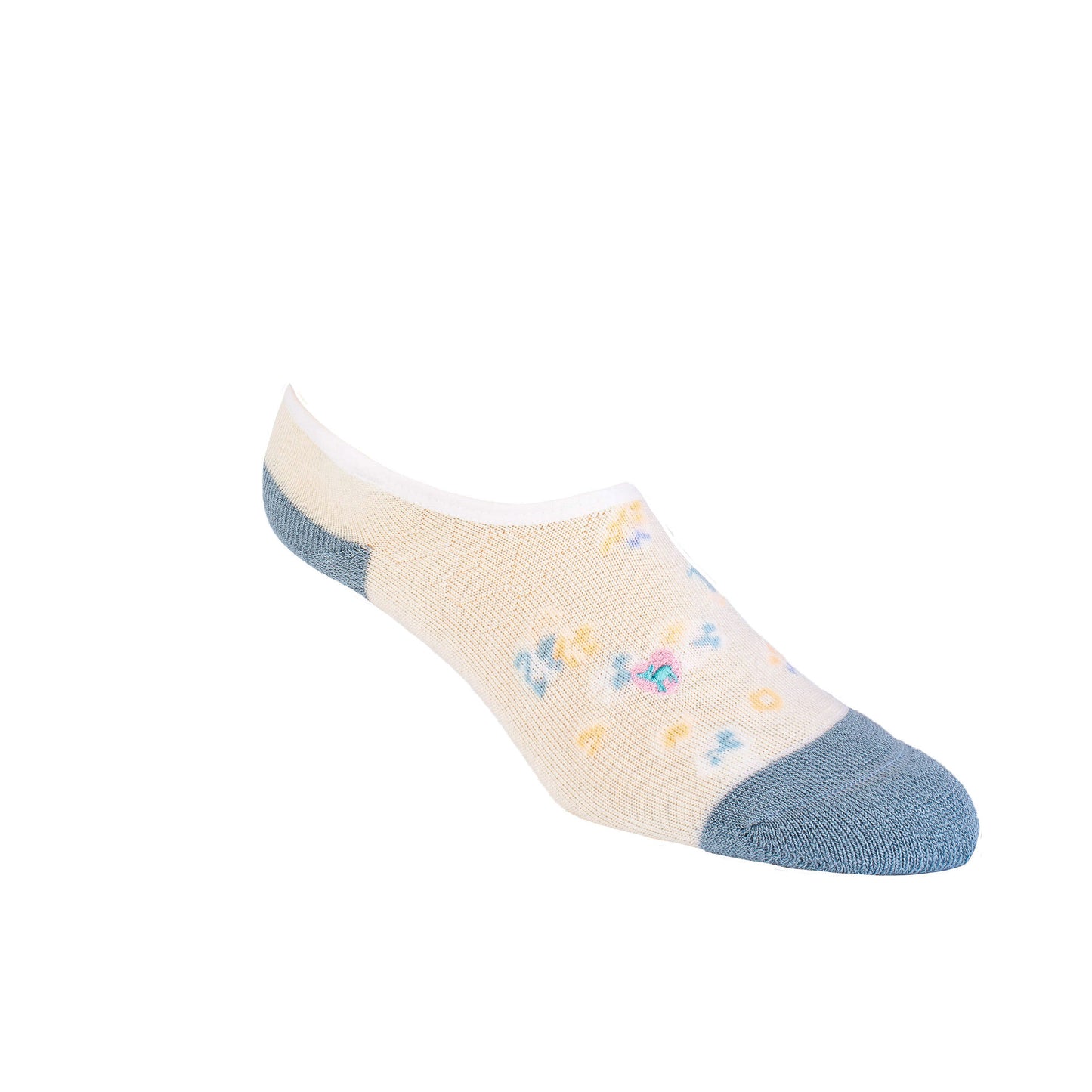 Spring Blossom Blue - Bamboo Socks No Show