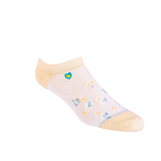 Spring Blossom Peach - Bamboo Ankle Socks