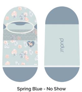 Spring Blossom Blue - Bamboo Socks No Show