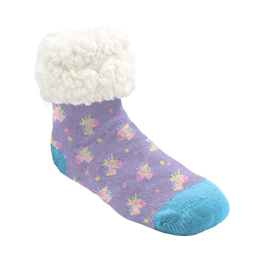 Unicorn Lavender - Kids & Toddler Recycled Slipper Socks