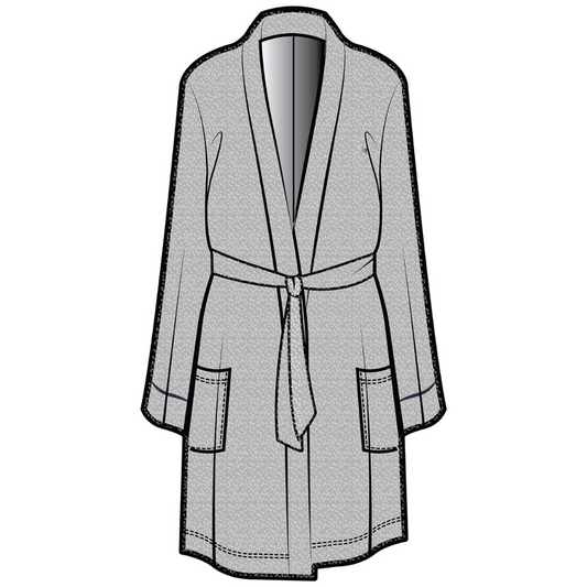Dahlia Belted Kimono | Heather Grey