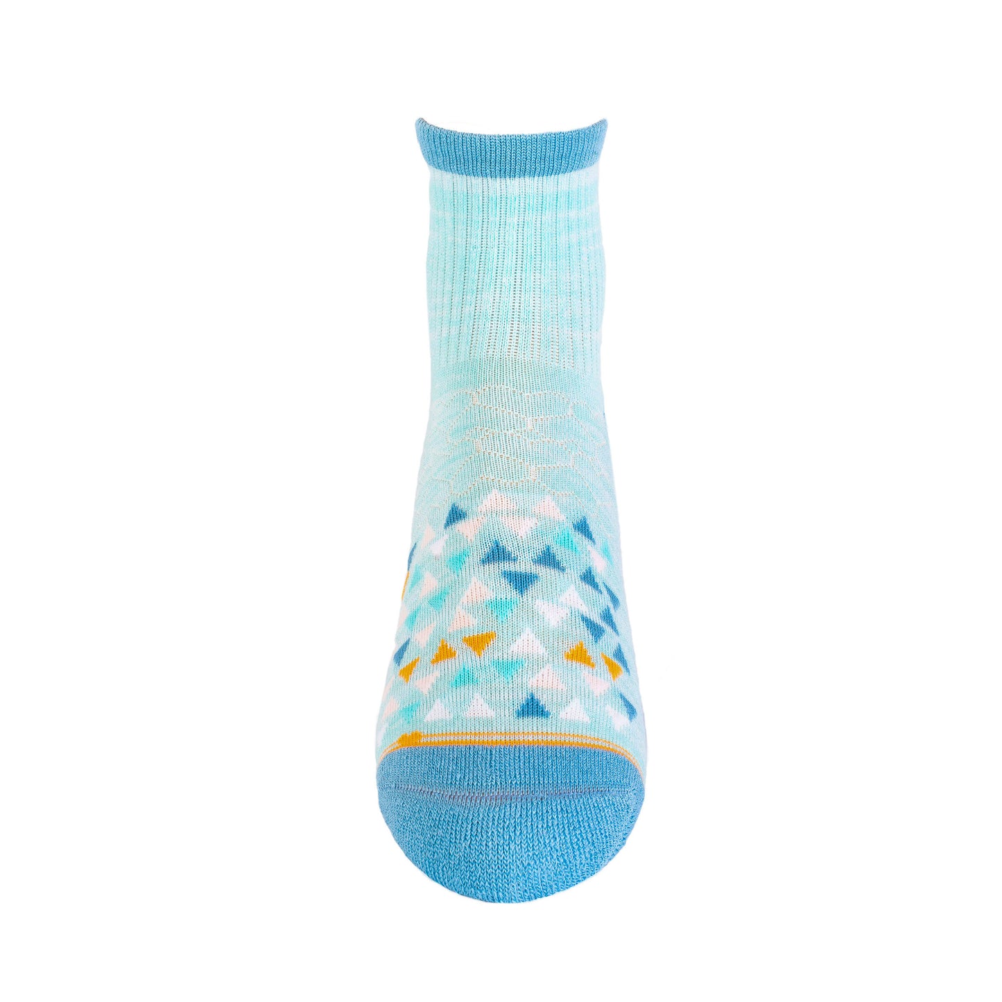 What's your Angle Blue - Bamboo Uptown Quarter Crew Socks