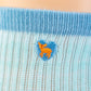 What's your Angle Blue - Bamboo Uptown Quarter Crew Socks