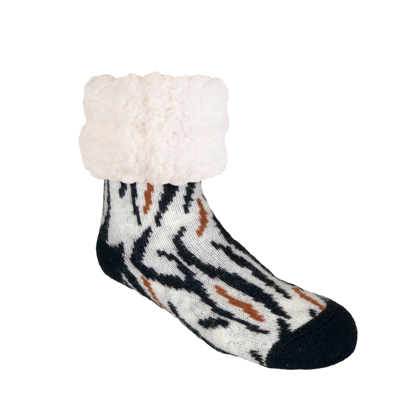 Zebra Brown - Classic Slipper Sock