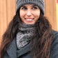 Cable Knit Grey Chenille - Snood Scarf
